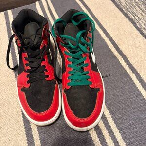 Men's Jordan 1 Mid "Christmas" Black/Fire Red-White-Malachite